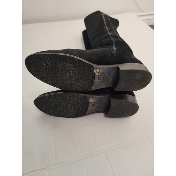 Navyboot Switzerland Over The Knee Boot Women 40 9 Black Suede Leather Tall - Picture 8 of 11